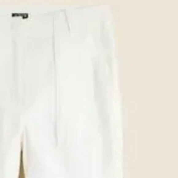 j. crew bw529 Seaside Cargo Pant Linen Lyocell White Utility Pockets  size 2 NWT - Picture 2 of 9